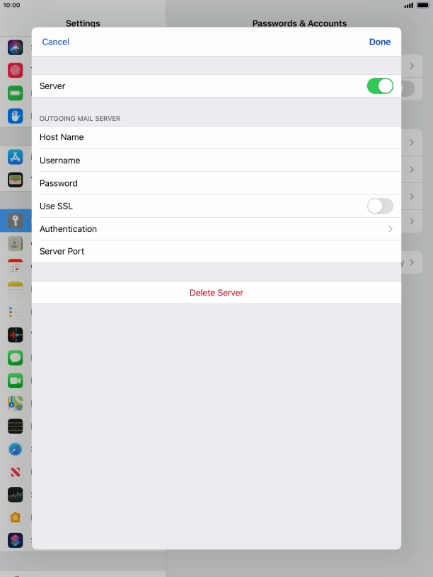 Press Authentication.