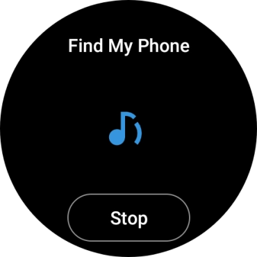 Press Stop when you've found your phone.
