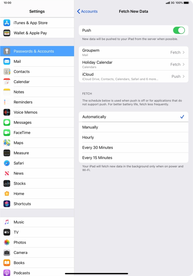 Press the indicator next to 