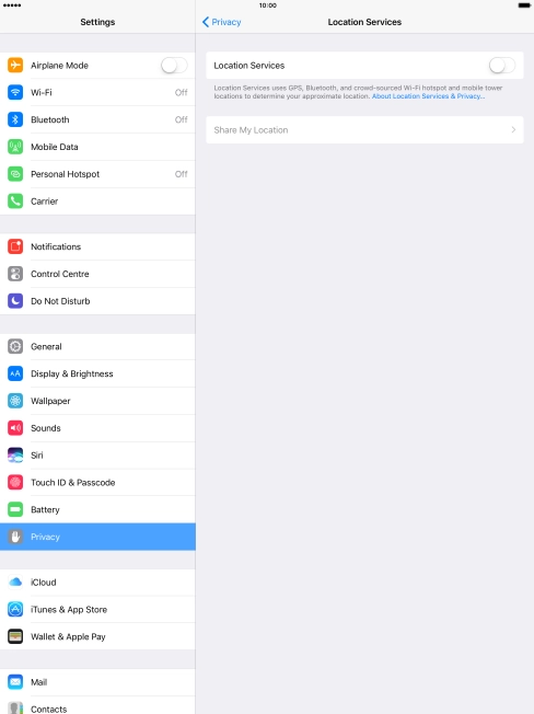 Press the indicator next to 
