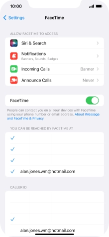 Press the indicator next to 