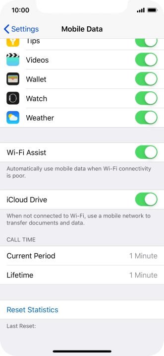 Press the indicator next to 