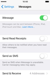 Press the indicator next to 