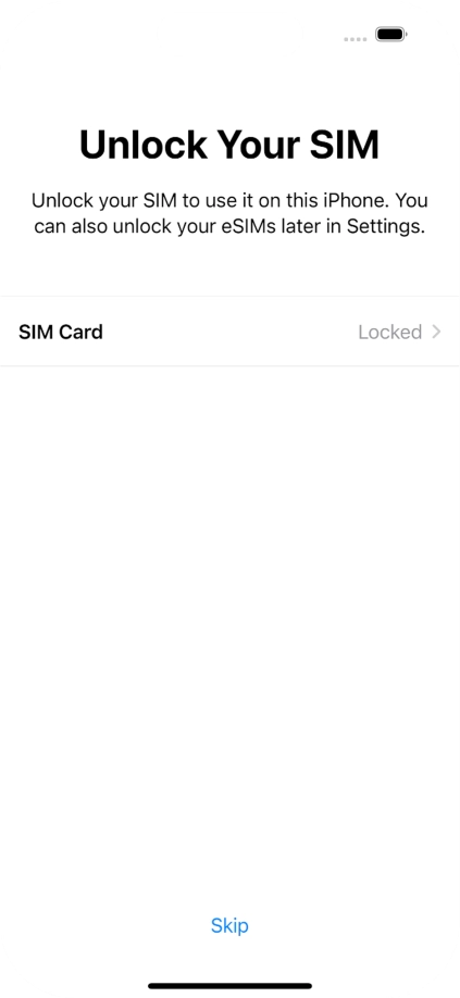 Press SIM Card.