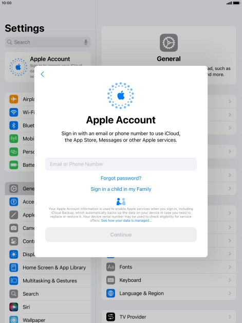 Press Email or Phone Number and key in the username for your Apple ID.