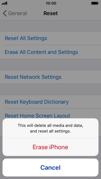 Press Erase iPhone.