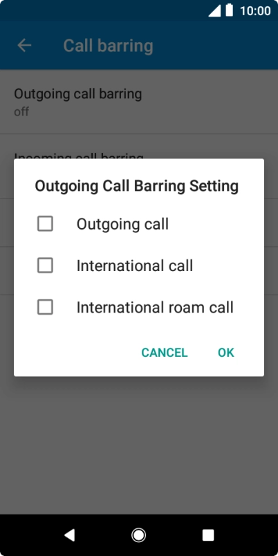 Press the required settings.