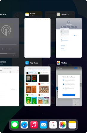 Slide upwards on the required application to end it.