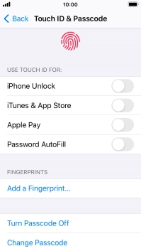 Press Turn Passcode Off and key in the phone lock code.