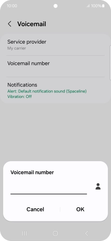 Key in +61414121121 and press OK.