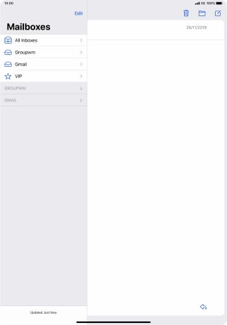 Press the new email message icon.