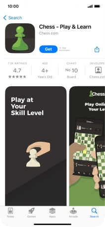 Press Get and follow the instructions on the screen to install the app.
