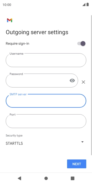 Press the field below 