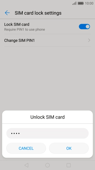 Key in your PIN and press OK.