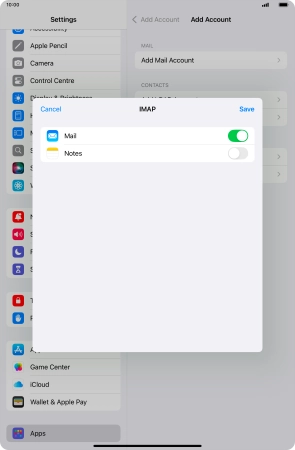 Press Save. Your email account has now been set up. To select more settings for incoming and outgoing server, proceed with the following steps.