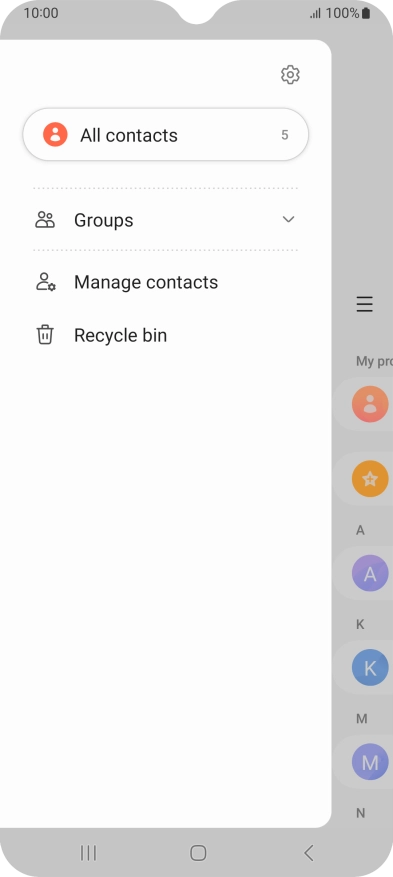 Press Manage contacts.