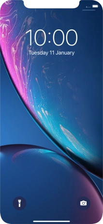 Slide your finger upwards starting from the bottom of the screen.