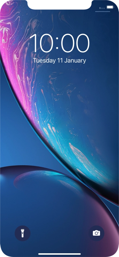 Slide your finger upwards starting from the bottom of the screen.