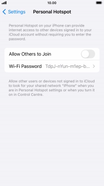 Press Wi-Fi Password and key in the required password.