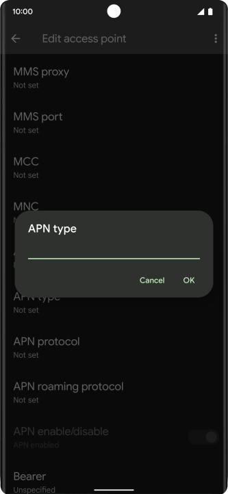 Key in mms and press OK.