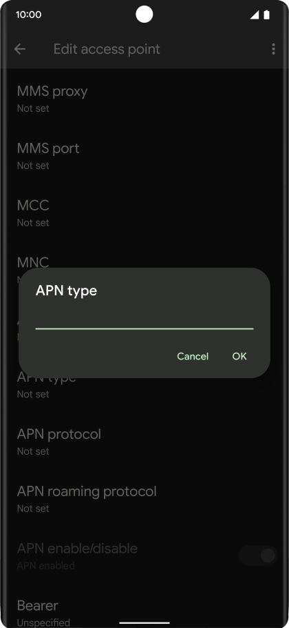 Key in mms and press OK.