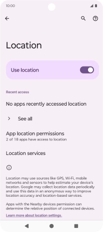 Press App location permissions.