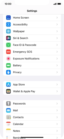 Press Face ID & Passcode.