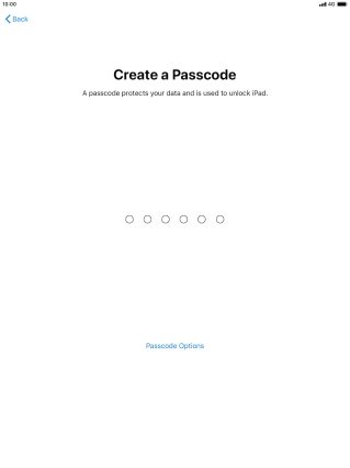 Press Passcode Options.