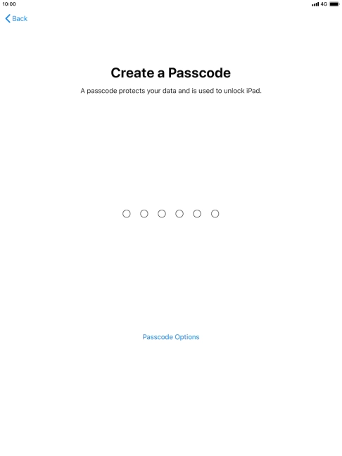 Press Passcode Options.
