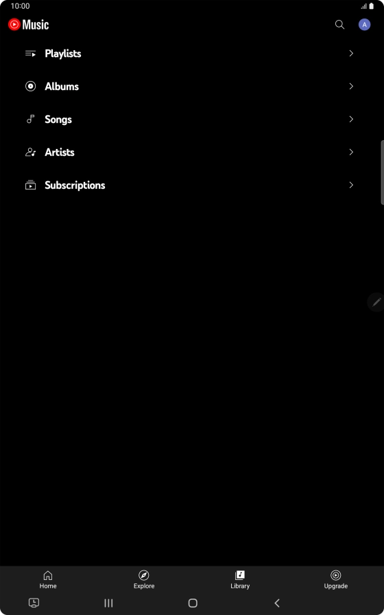 Press the required category and go to the required audio file.