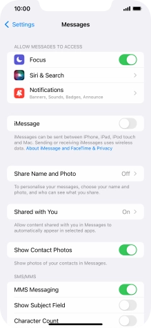 Press the indicator next to 