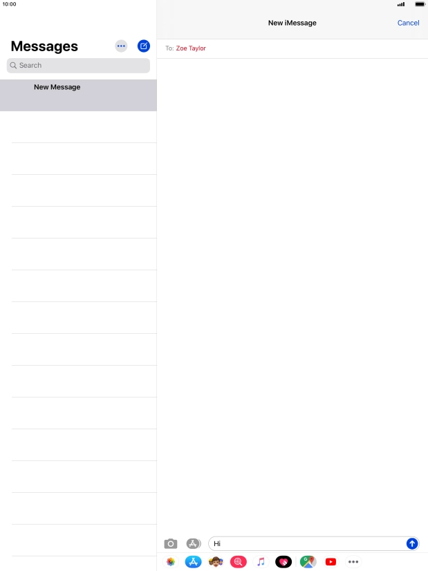Press the send icon.