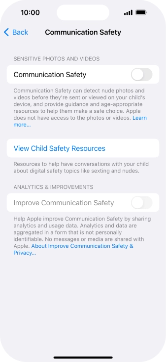 Press the indicator next to 