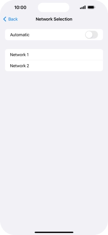 If you turn off the function, press the required network.