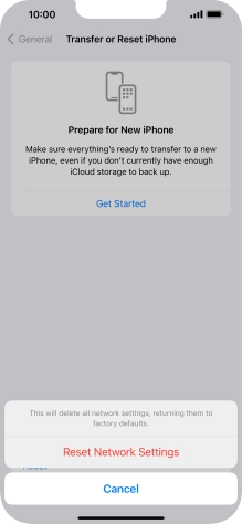 Press Reset Network Settings.