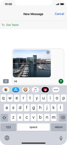 Press the send icon.