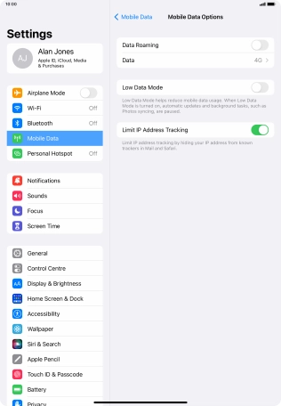 Press the indicator next to 