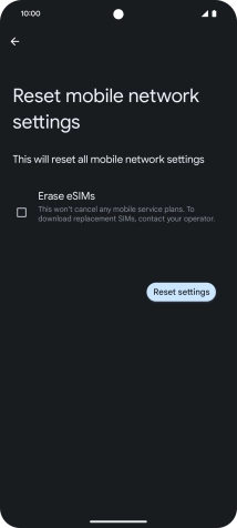 Press Reset settings.