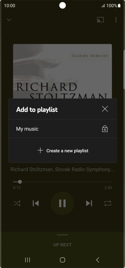 Press Create a new playlist.