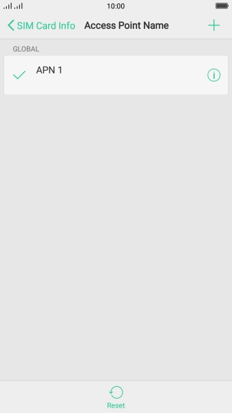 Press the new data connection icon.