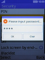 Key in the phone lock code (default is 1234) and press the Left selection key.