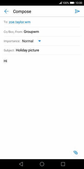 Press the attachment icon.