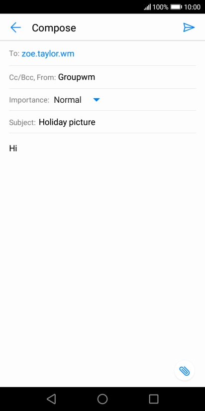 Press the attachment icon.