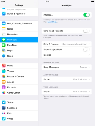 Press the Home key to return to the home screen.