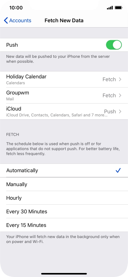 Press the indicator next to 