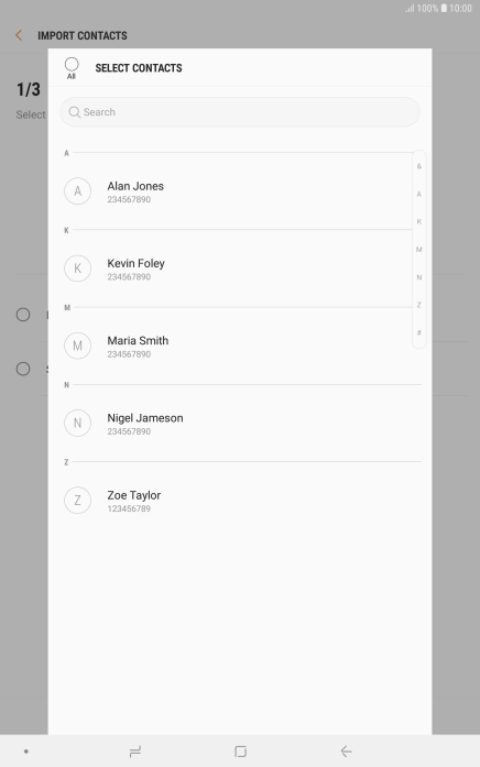 Press the field above 