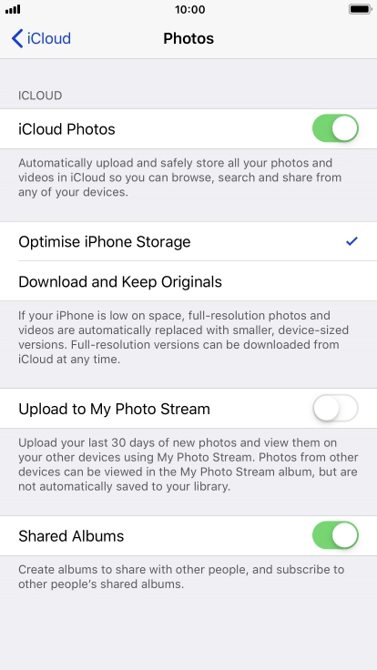Press the indicator next to 