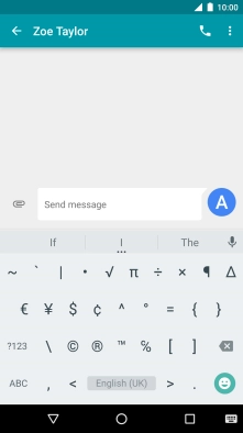 Press ABC to return to text input.
