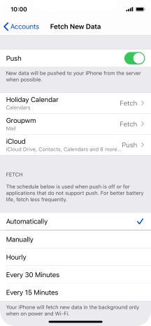 Press the indicator next to 