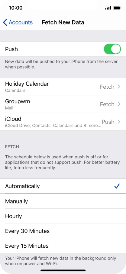 Press the indicator next to 